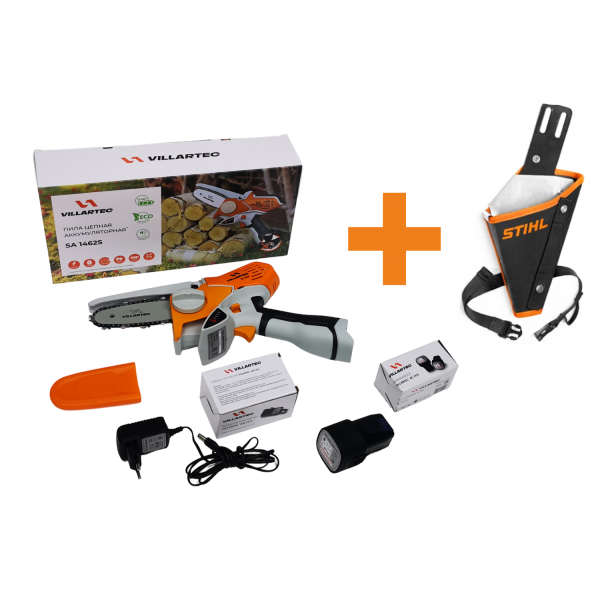 Мини-пила (сучкорез) аккумуляторная VILLARTEC SA 1462 SET2