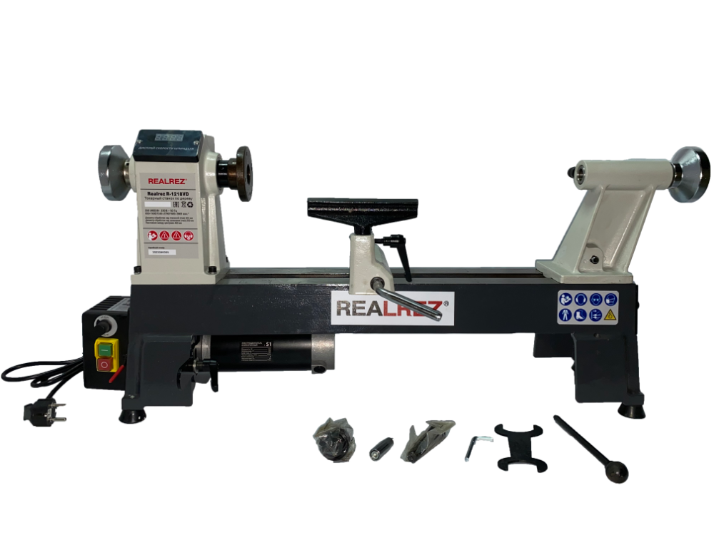 ТОКАРНЫЙ СТАНОК ПО ДЕРЕВУ REALREZ R-1218VD 550 W