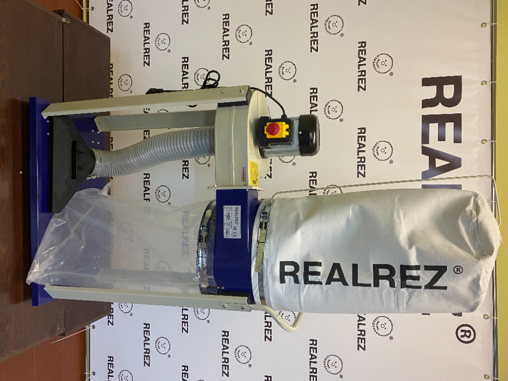 Вытяжка для стружки REALREZ FM230 L1 220V со шлангом D100 L1m