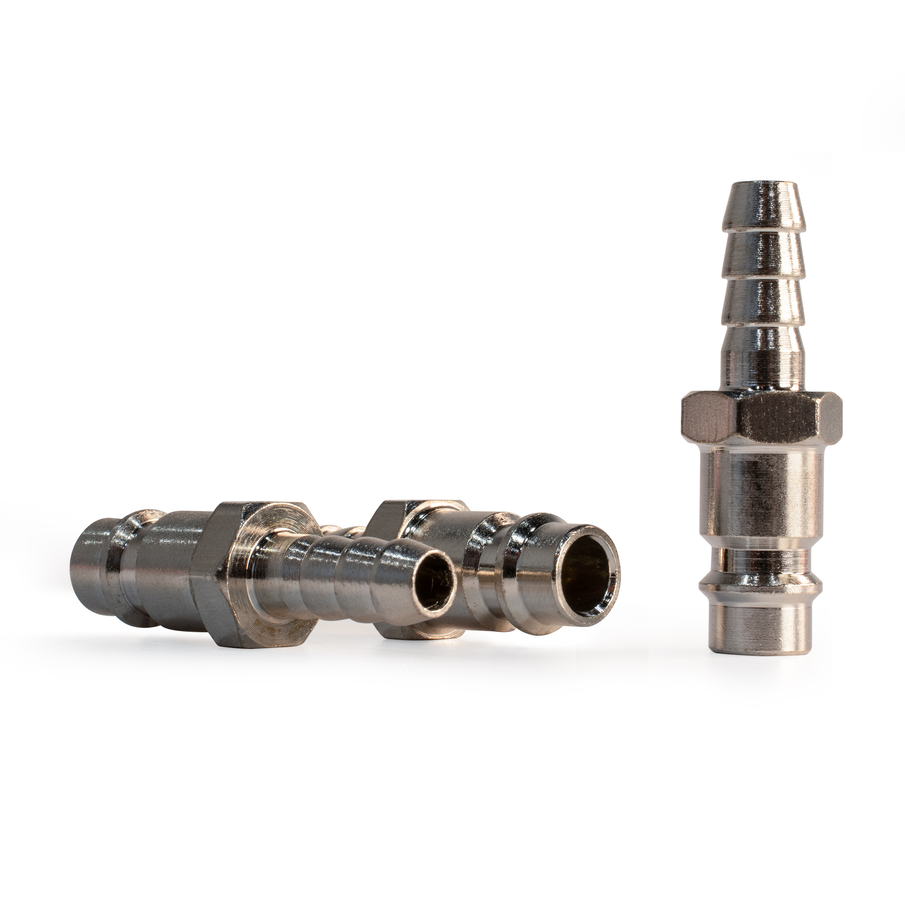 Штуцер папа ёлка d.8мм M, никелированная сталь, 50шт