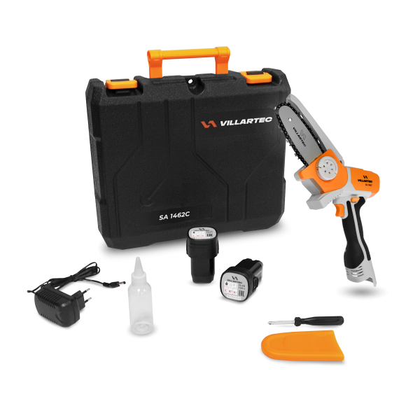 Мини-пила (сучкорез) аккумуляторная VILLARTEC SA 1462C комплект с кейсом